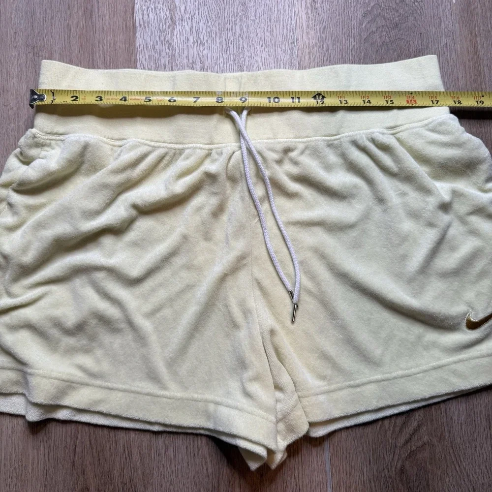 XL Nike Sportswear‎ Terry Cloth PE Shorts Citron Tint Wheat Gold Women's